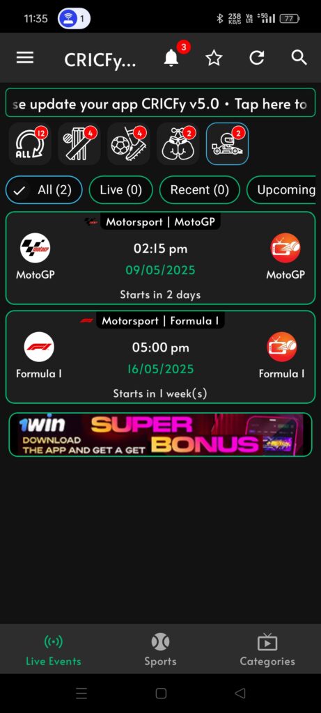 cricfy tv app