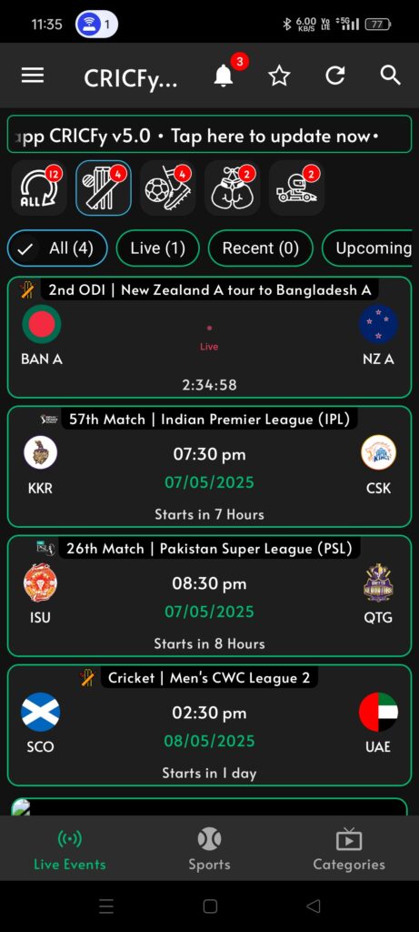 cricfy tv app